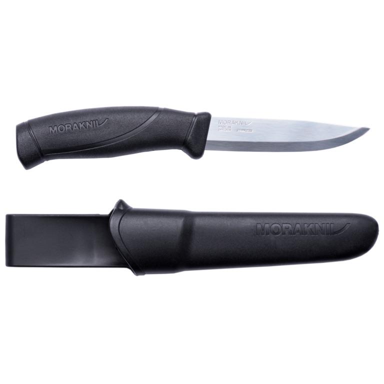 Morakniv Companion pārgājienu nazis – melns rokturis, 2,5 mm nerūsējošā tērauda asmens