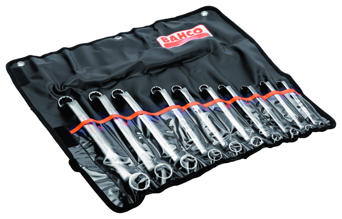 Double end deep offset ring wrench 2M set 10 pcs (6x7, 8x9, 10x11, 12x13, 14x15, 16x17, 18x19, 20x22, 21x23x 24x27mm)