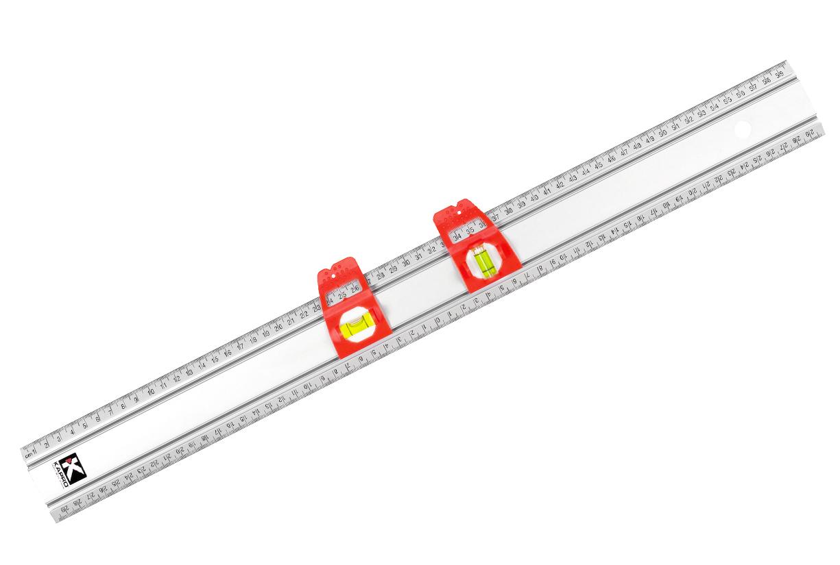 Lineāls ar 2 kustīgām actiņām un rokturi 100cm Kapro