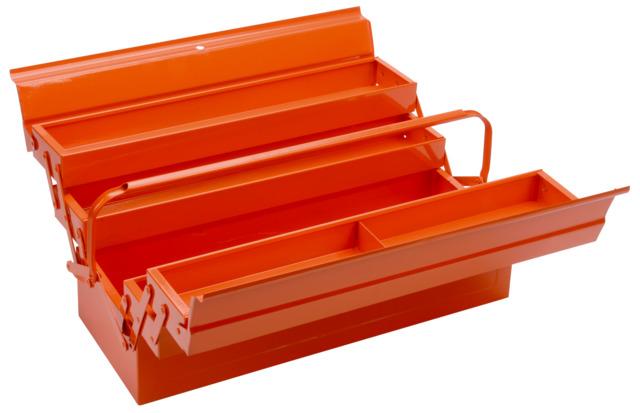 Cantilever style metallic tool box 530x205x200mm
