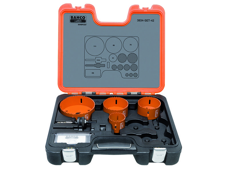 Bi-Metal holesaw set 51-111mm + 1 arbor + 1 ejector spring, 6pcs