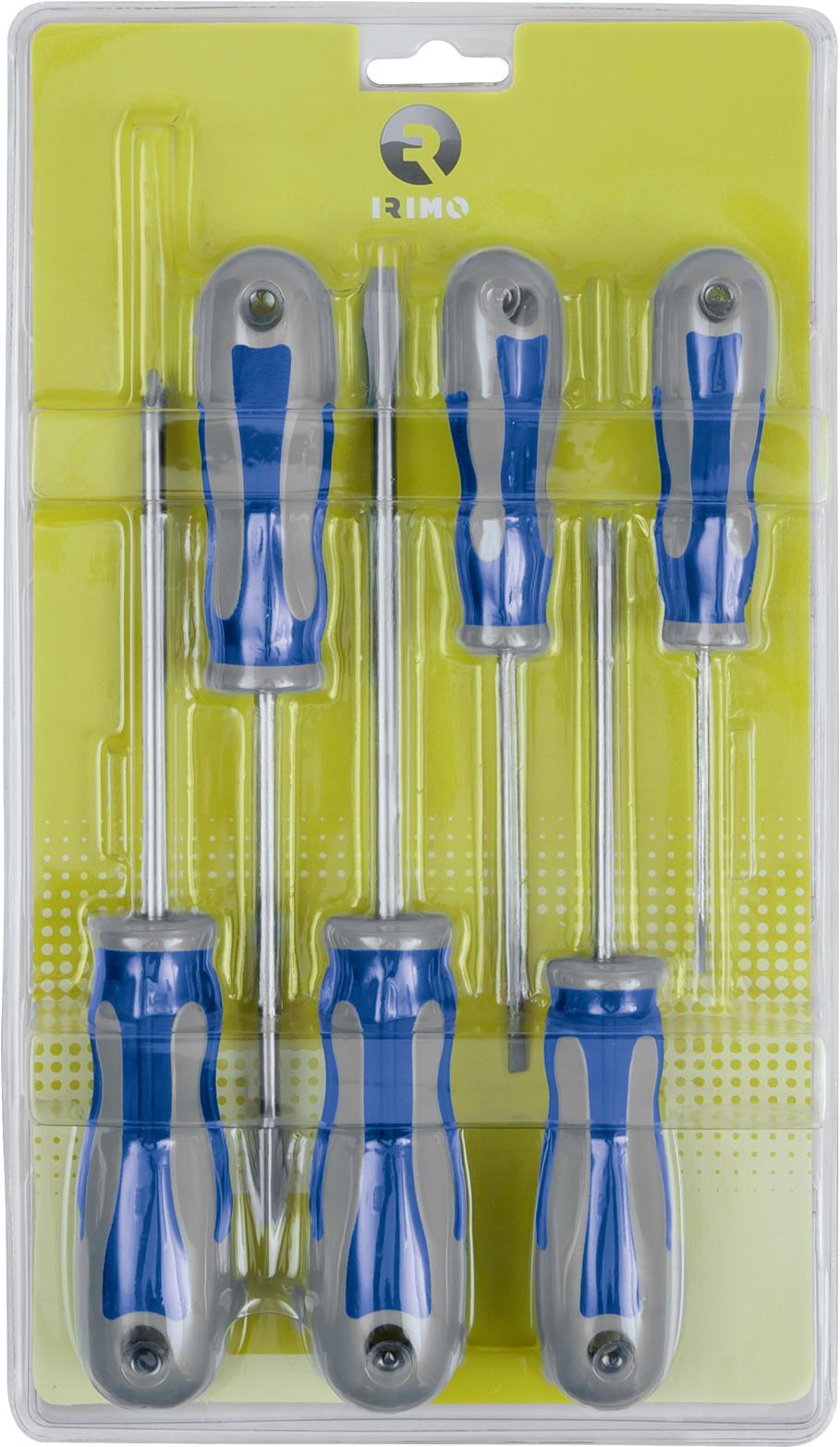 Screwdrivers set 6 pcs PH1/2 and slotted SL3/4/5,5/6 Irimo