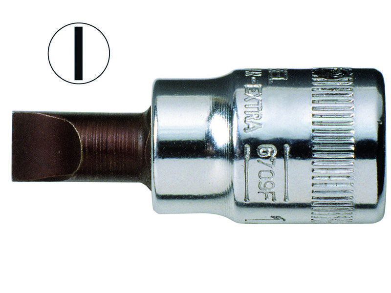 Socket driver 6709F for slotted screws 0,8x5,5mm 1/4