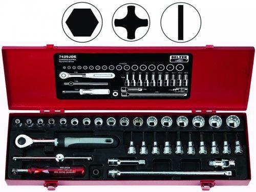 Socket set 7429JDE 6-22mm 3/8