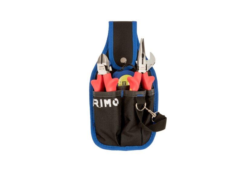 Electricians tools set 1000V 7 pcs in pouch (side cutting and combination pliers, adjustable wrench, measuring tape, knife, screwdrivers ...
