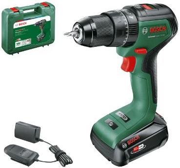 Akumulatora urbjmašīna-skrūvgriezis UniversalDrill 18V-60, (1x2.0Ah), 0-500 / 1.900 min.-1