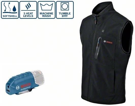 Apsildāma veste Bosch GHV 12V+18V, SOLO + GAA 12V-21, izmērs 2XL
