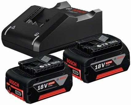Akumulators + lādētājs Bosch GBA 18V / 2x4.0Ah + GAL 18V-40