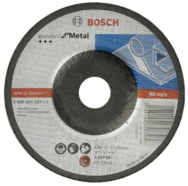 Crinding disc 125x6x22.23mm, Standard for Metal