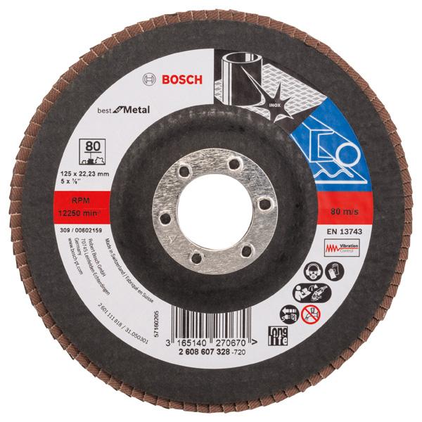 Flap disc 125x22.23mm, K80