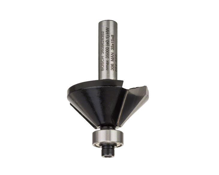 Edge shaper bit 45° / 11,2x35x14,7mm, 8mm shank