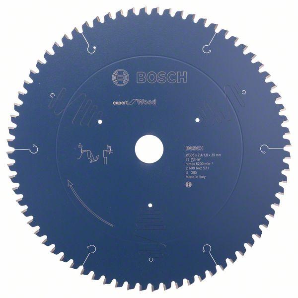 Bosch zāģa disks 305x30x2.4/1.8mm, 72T, Expert for Wood
