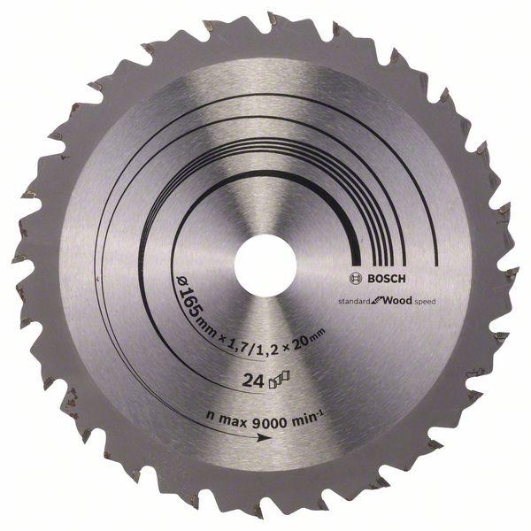 Bosch zāģa disks 165x20/16x1.7/1.2mm, 24T, Speedline