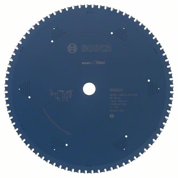 Bosch zāģa disks 355x25,4x2.6/2.2mm, z80, Expert Steel