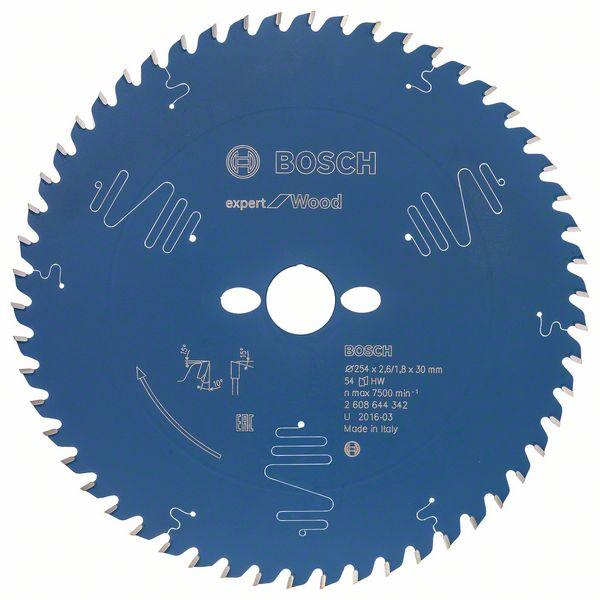 Bosch zāģa disks 254x30x2.6/1.8mm, 48T, Expert for Wood
