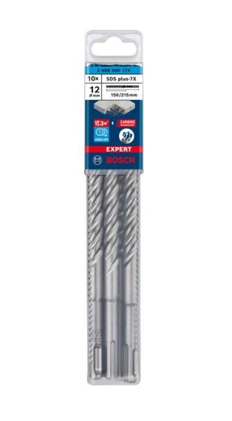 SDS+ 7X masonry drill 12x150x215mm, 10pcs.