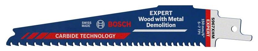 Reciprocating sawblade Bosch 150mm, 5-7TPI, S967XHM Wood + metal, 10pcs