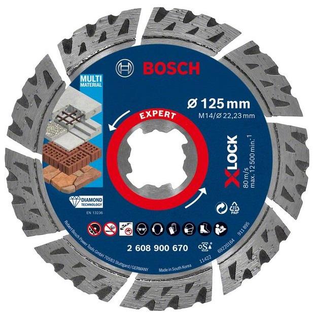 Segmentu disks /saus.grieš. 125x22.23x2.4x12 mm, Multi material EXPERT, segment, X-LOCK
