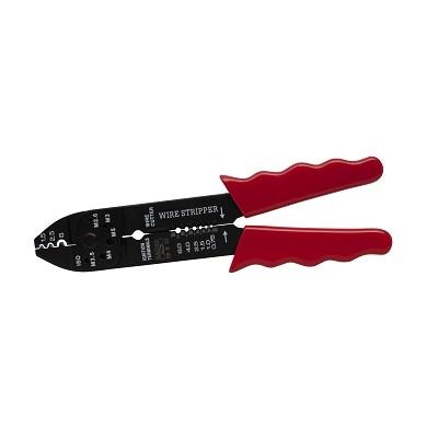 Crimping pliers 220mm 0,5-6mm2 red handles, cut nails M2,6-M5,0