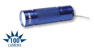 Flashlight LED COB 100lm, aluminium, 3AAA, IP44