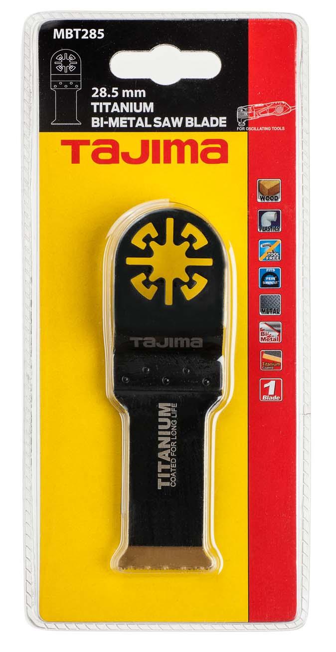 Daudzfunkcionālais bimetāla zāģa asmens ar titāna pārklājumu kokam, plastmasai un metālam, plakanais griezums, 28,5mm
