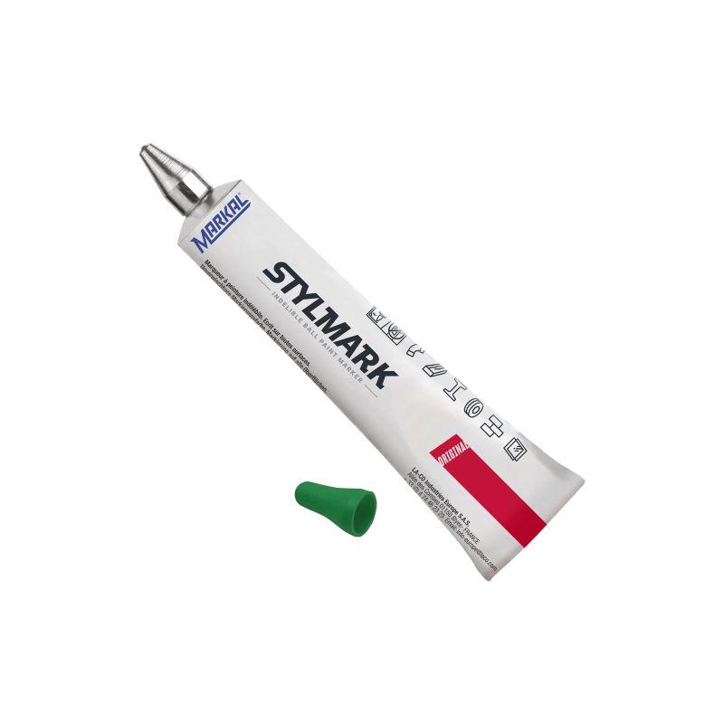 Marķieris - tūbiņa ar metāla rullīša vārstu MARKAL STYLMARK 3 mm , zaļš
