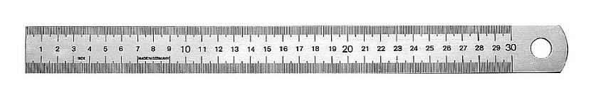 Ruler 2000x30x1,0mm stainless type 498