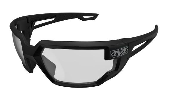 Mechanix X tipa aizsargbrilles, melns rāmis, caurspīdīgas lēcas