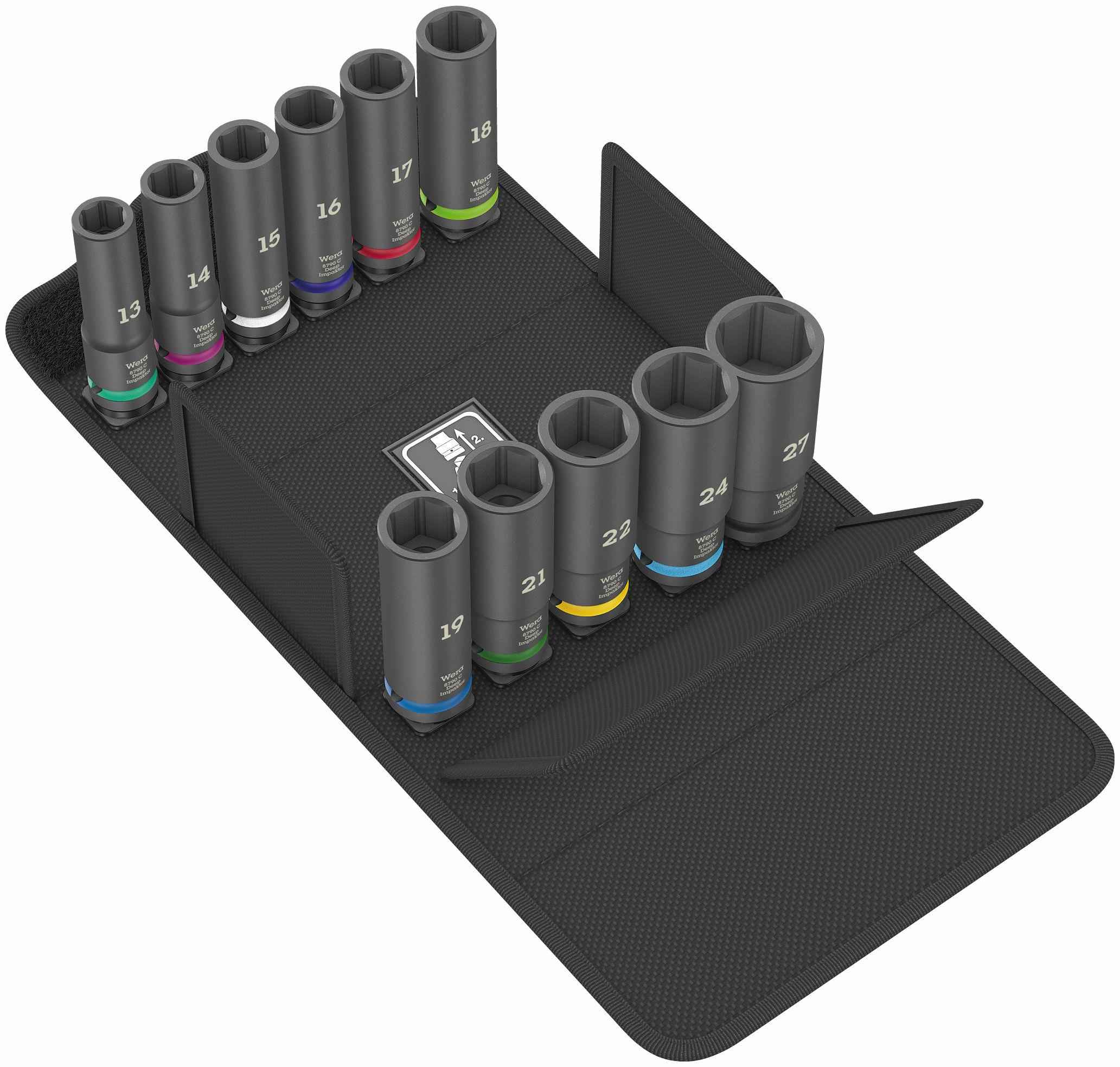 Wera 8790 C Deep impaktor sockets set, 11pcs 13-27mm