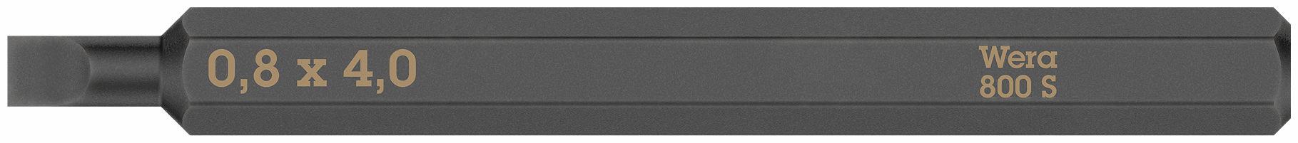 Wera 800 S bit for impact screwdriver SL 0,8 x 4,0 x 70 mm