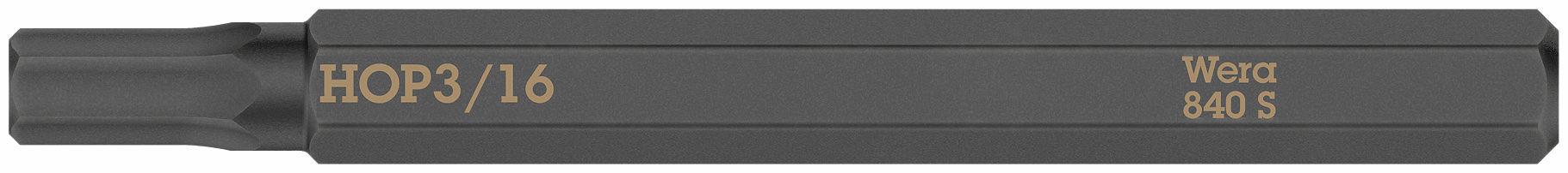 Wera 840 S bit for impact screwdriver Hex-Plus 3/16