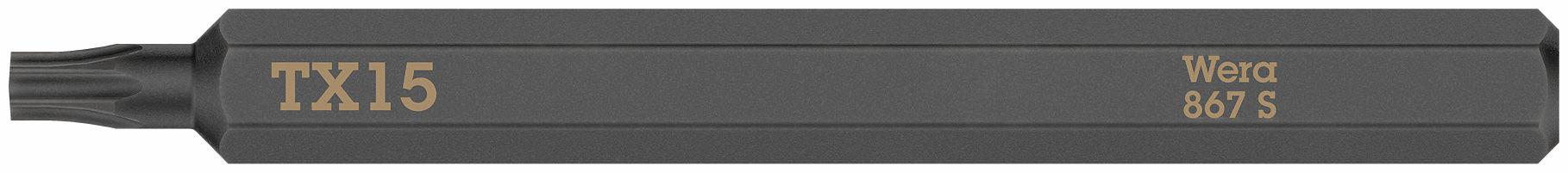 Wera 867 S bit for impact screwdriver TORX 15 x 70 mm