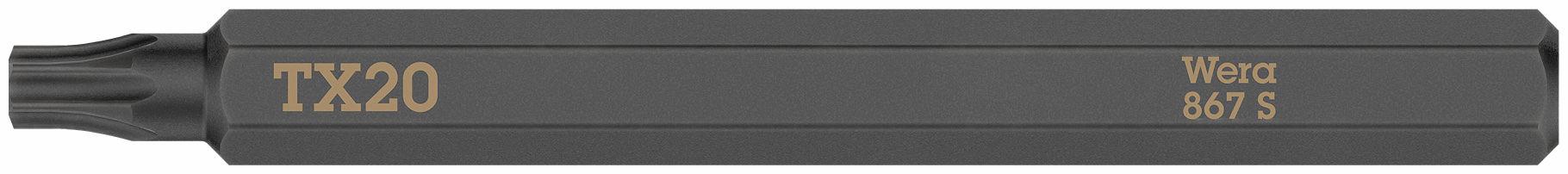 Wera 867 S bit for impact screwdriver TORX 20 x 70 mm