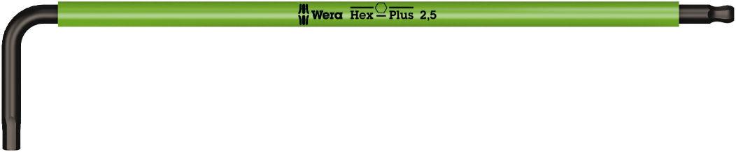 Long arm hex key 950 SPKL Hex-Plus SW 2,5 brightgreen