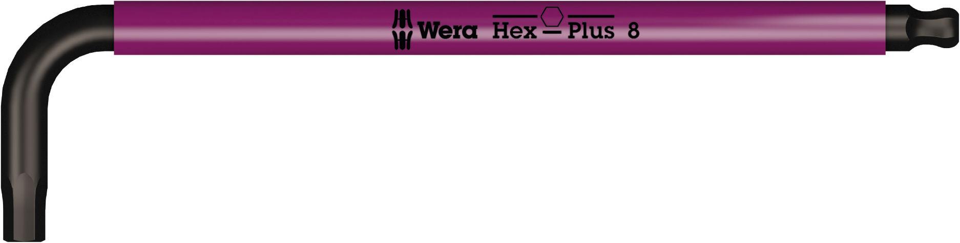 Long arm hex key 950 SPKL Hex-Plus SW 8,0 pink