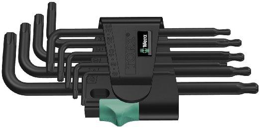 Wera 967/9 BlackLaser TORX long L-key set 9pcs TX8-TX40