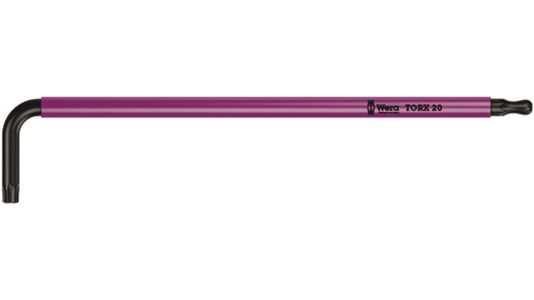 Long arm Ballpoint-TORX key 967 SPKL BO TX 20 pink