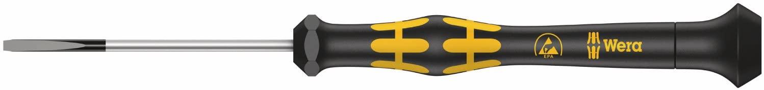 Wera ESD Kraftform Micro screwdriver, slotted 0.5 x 3.0 x 80mm