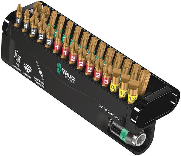 Wera Bit-Check 30 dimanta 1, 25mm uzgaļu komplekts, blisterī