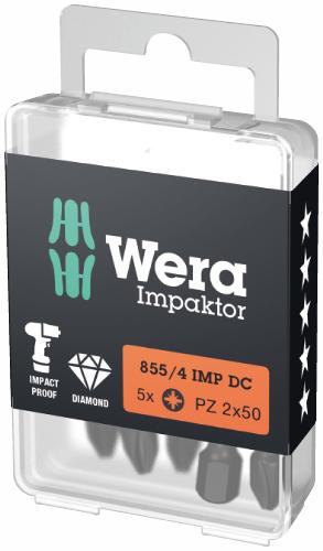 Wera 855/4 Impactor uzgaļi PZ 2 x 50mm, 5gab
