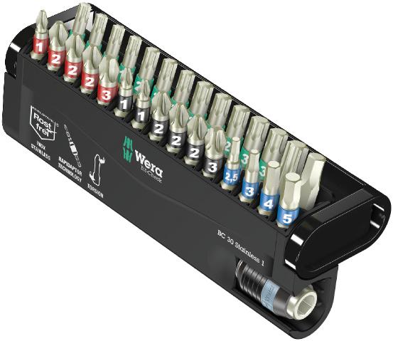 Wera Bit-Check 30 nerūsējošā tērauda 1, 25mm uzgaļu komplekts, blisterī