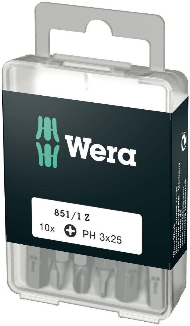Wera standart bit DIY-Box 10 x PH3 x 25mm, 851/1 Z
