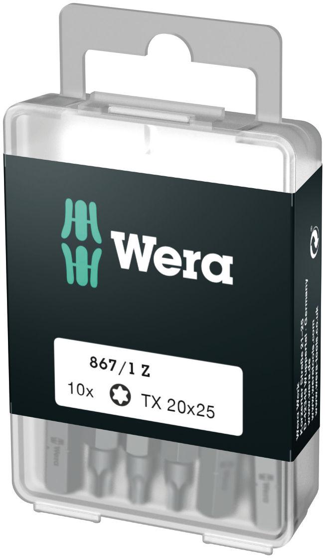Wera standarta uzgaļu DIY-box TORX, 10 gab x TX25 x 25mm