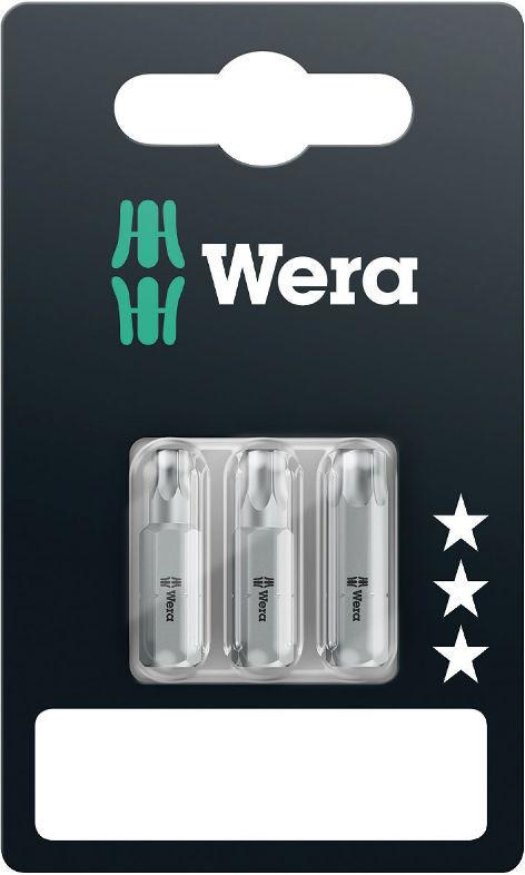 Wera standarta uzgaļi, TORX T25 x 25mm, T30 x 25mm, T40 x 25mm, 867/1, blisterī