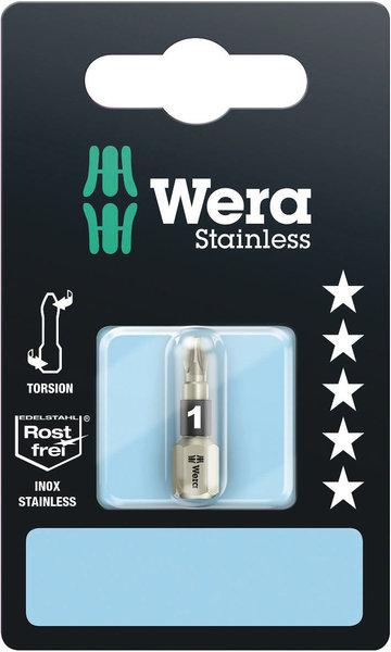 Wera 3855/1 Torsion stainless bit PZ 1 x 25mm