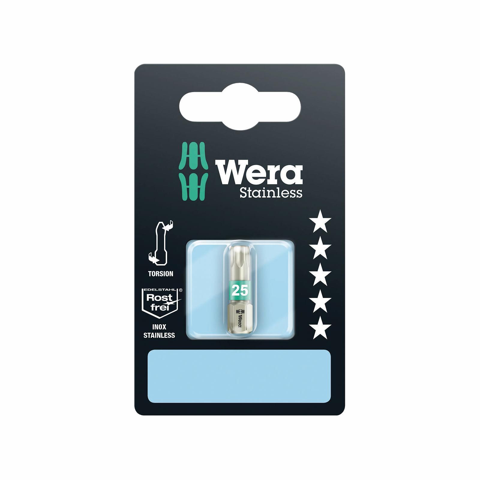 Wera 3867/1 Torsion stainless bit T20 x 25mm