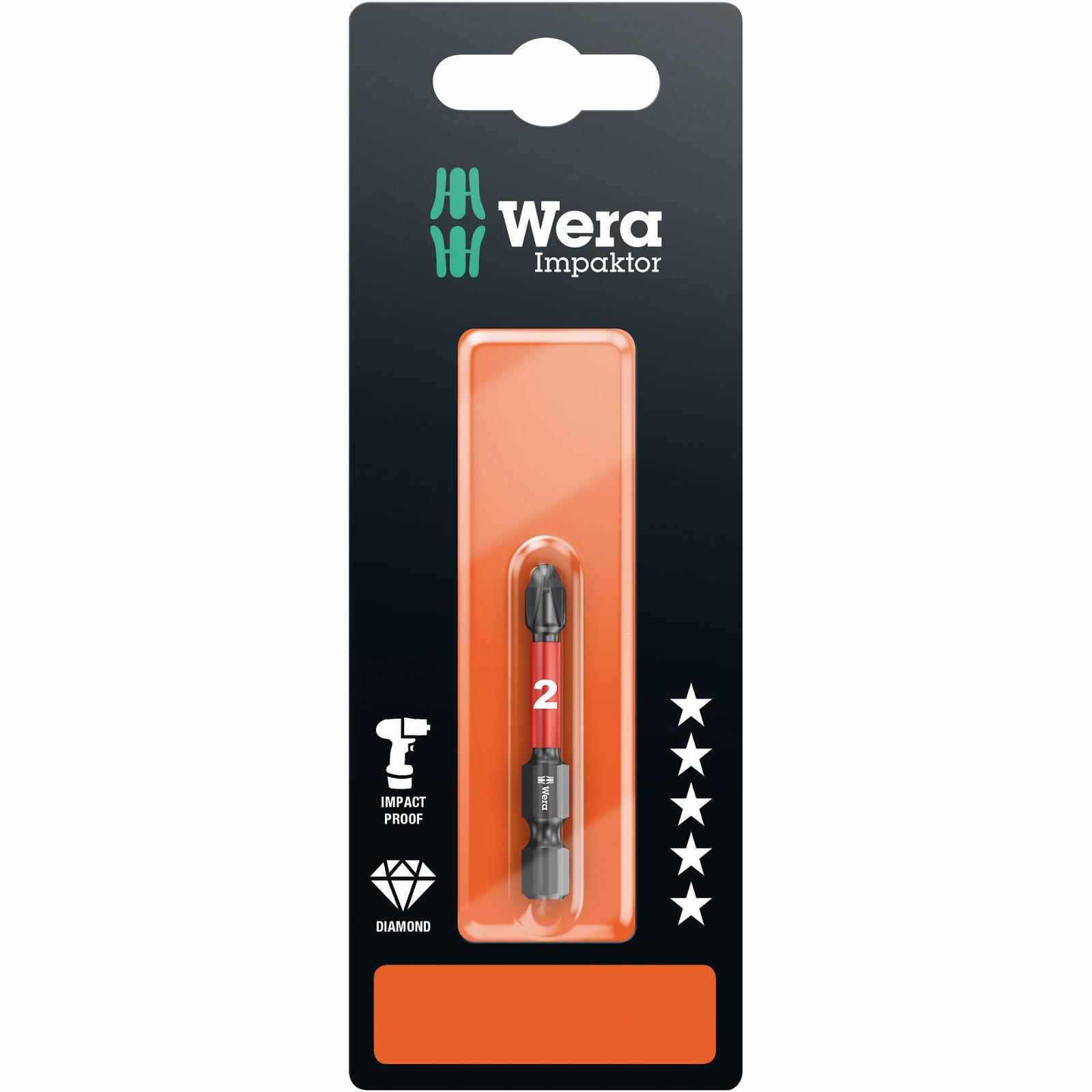 Wera Impaktor uzgalis, PH2 x 50mm, 851/4 IMP DC, blisterī