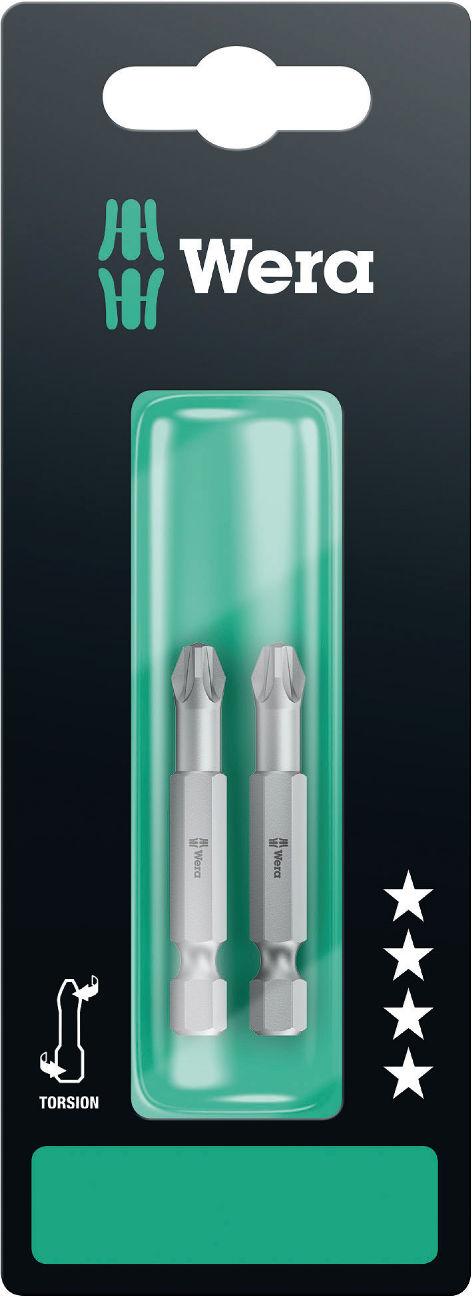 Wera Torsion uzgaļi 2 x PZ3 x 50mm, 855/4 TZ, blisterī