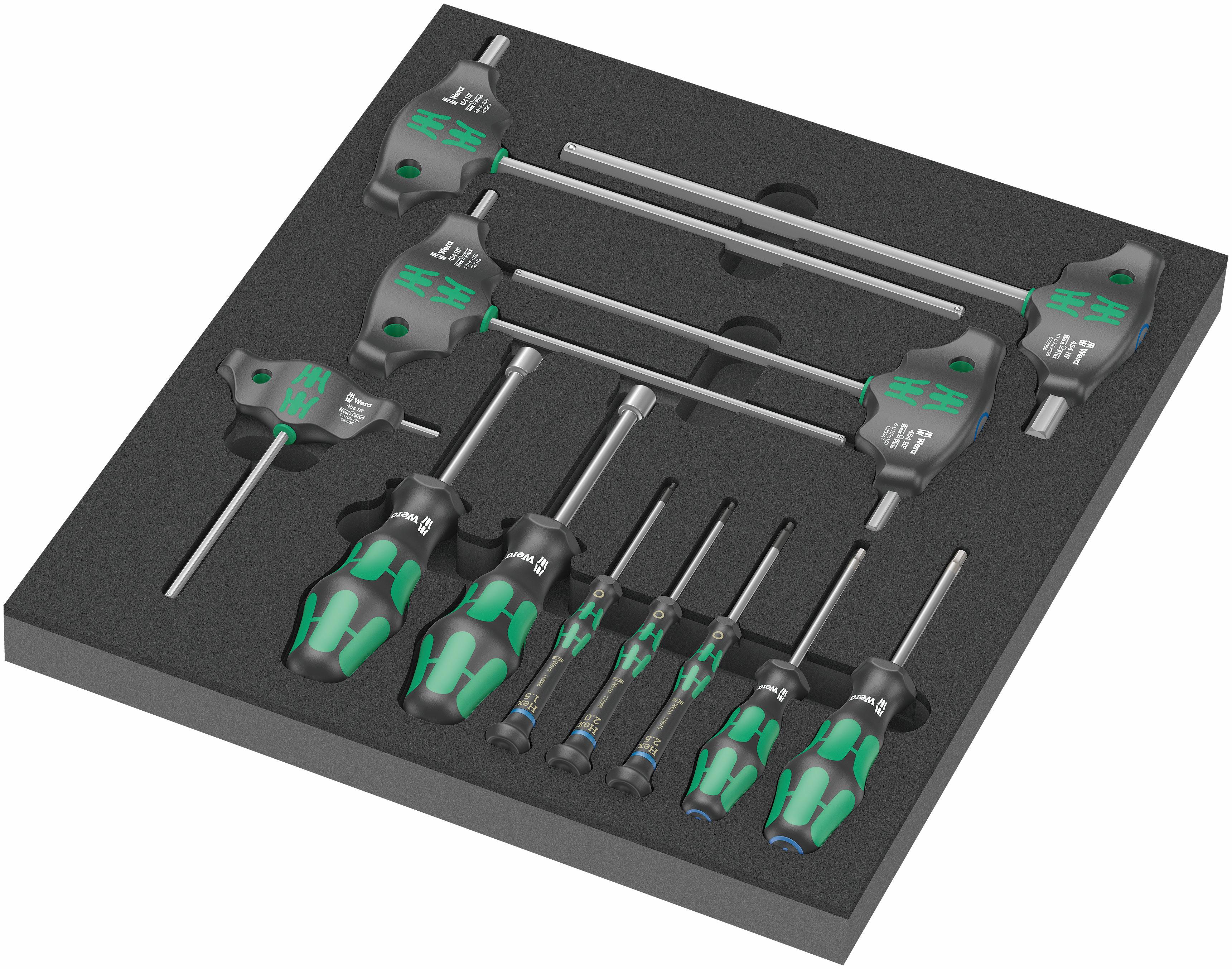 Wera 9713 Foam insert Hex screwdriver set, 12pcs