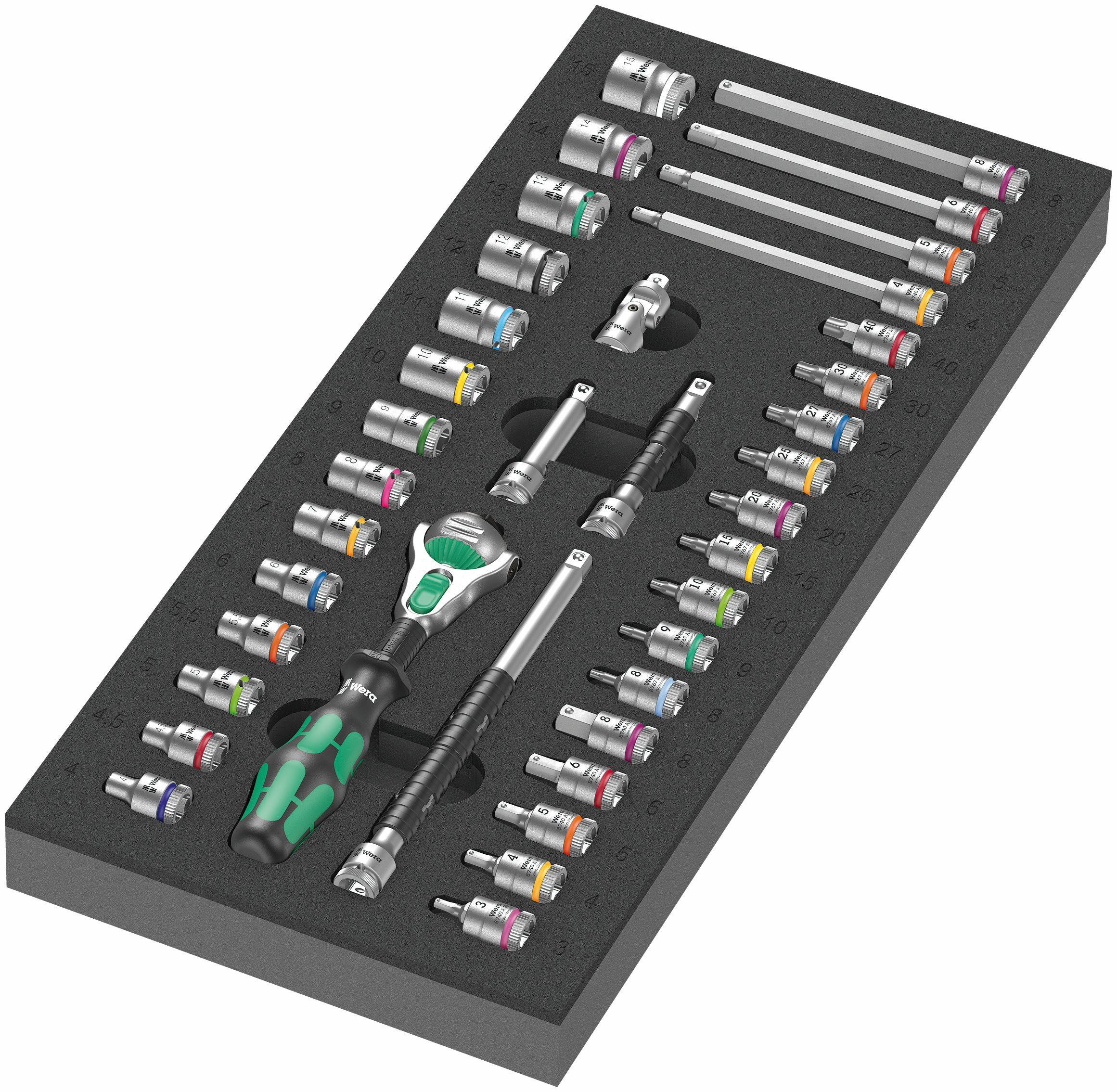 Wera 9720 Foam insert 8000 A Zyklop 1/4